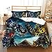 HSBZLH Juego de Funda nórdica 3D Transformers 3pcs Juego de Cama Juego de Funda nórdica, con Cremallera Transpirable Optimus Prime para Habitaciones temáticas