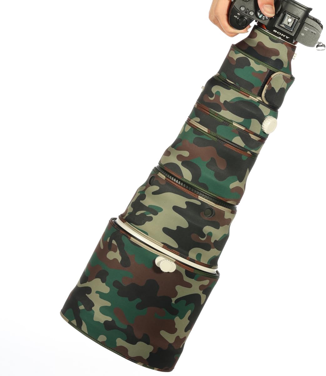 CHASING BIRDS Lens Camouflage Waterproof Coat for Sony FE 400mm F2.8 GM OSS Rainproof Lens Protective Cover Version IV (Military Green Camouflage, with 1.4X TC (SEL14TC))