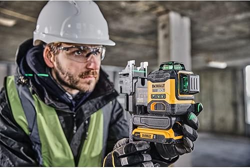 Miniatura 8 de DEWALT Kit de nivel láser de 20 V máximo, láser de línea cruzada, 3 x 360, verde (DCLE34031D1)