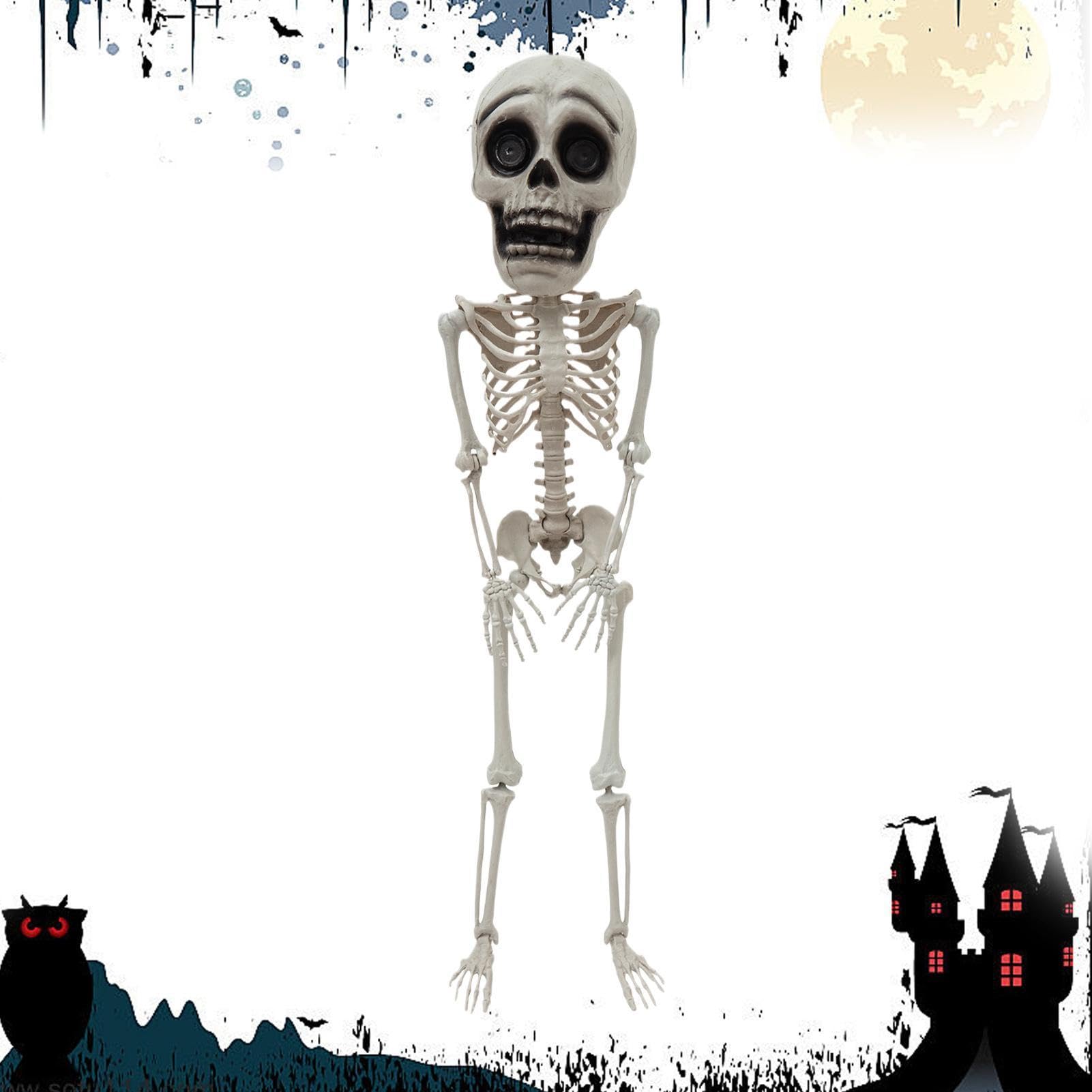 Esqueleto Halloween Figura Realista 105cm con Articulaciones Móviles