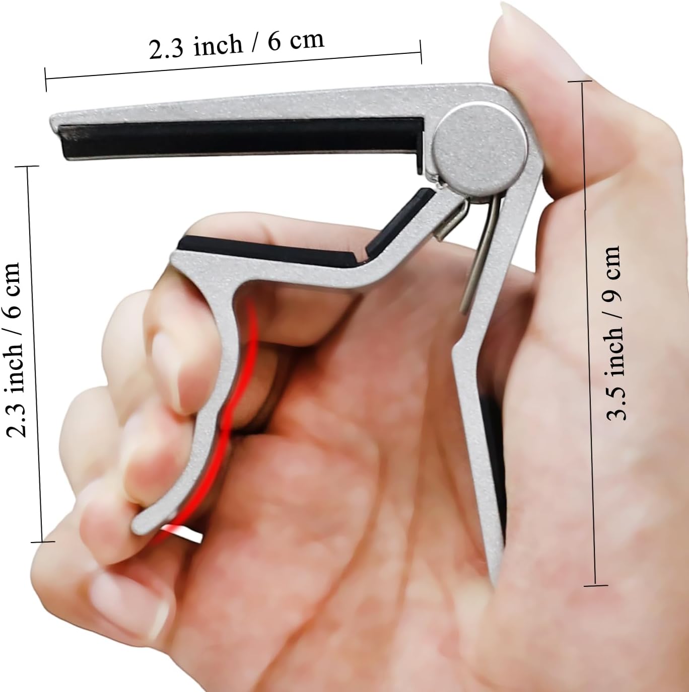 Guitar Capo for Acoustic Electric Guitars, 2PC Capo Guitar Clamp Kapo with 5 Picks, Unique Design for Bass Guitar Ukulele, Wood & Black thumbnail