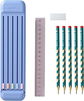 Amazon Co Jp High D ペンケース シンプル 筆箱 おしゃれ 小学生 高校生 女の子 男の子 おしゃれ 韓国 Blue 文房具 オフィス用品