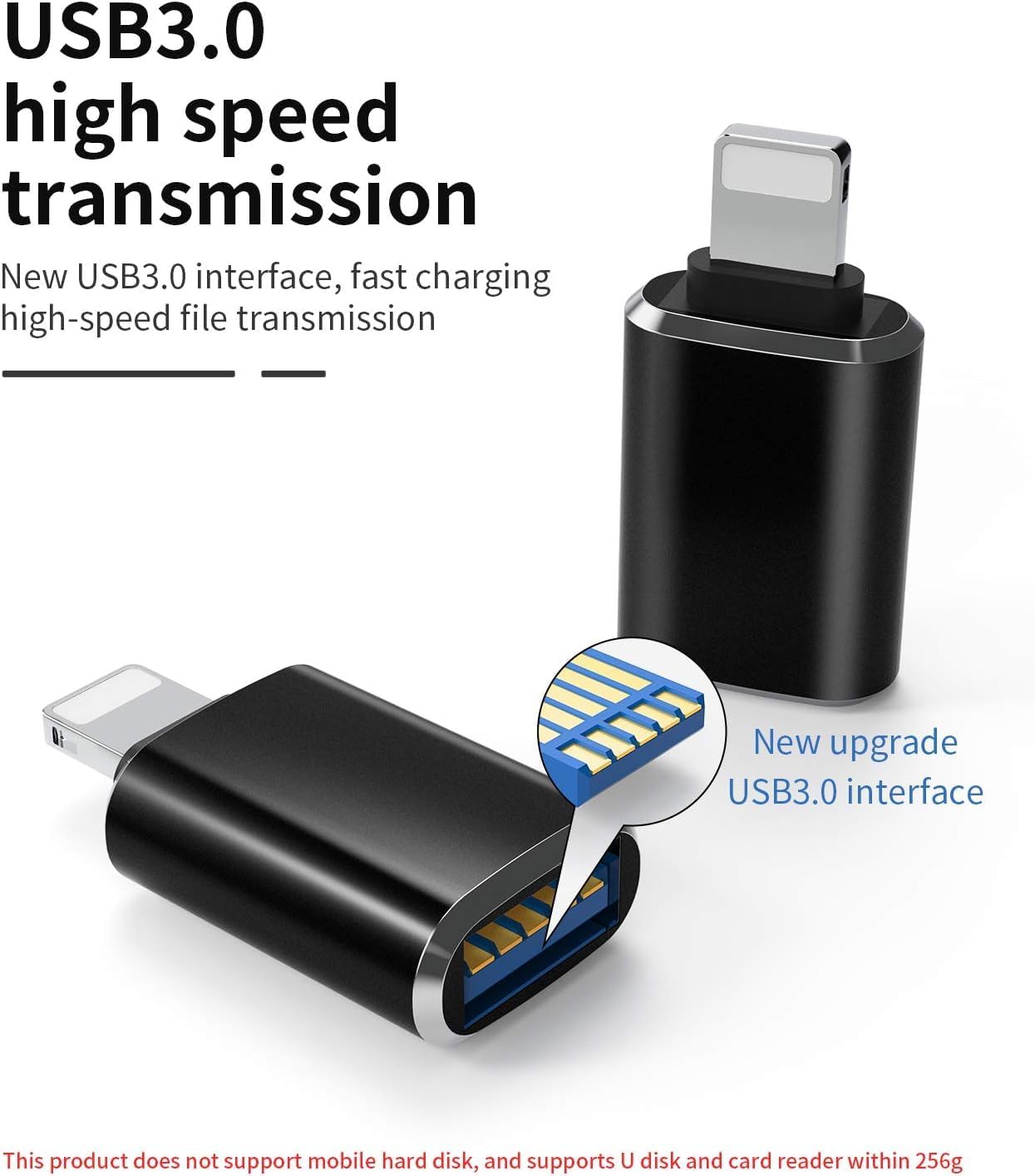 OTG Male to USB 3.0 Female Adapter OTG Compatible iPhone 14 13 12 11 Xr X XS 8 7 Plus Max iPad Air Pro Mini,Support Camera Card Reader Mouse Keyboard Hubs Piano Converter Connect U Disk