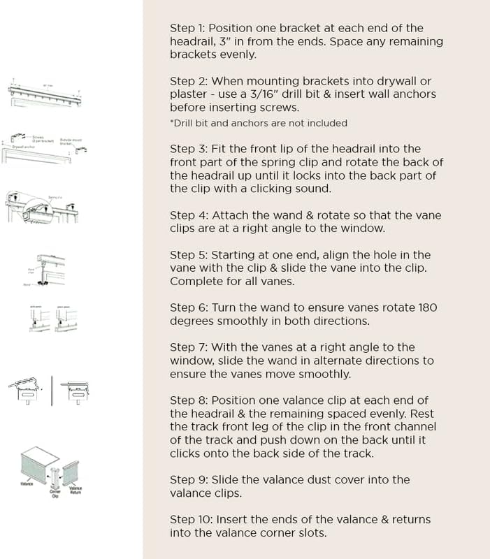 Miniatura 7 de BlindDen - Persianas verticales de vinilo para el hogar - Persianas verticales para puertas correderas de vidrio - Frisco Black (52 pulgadas de