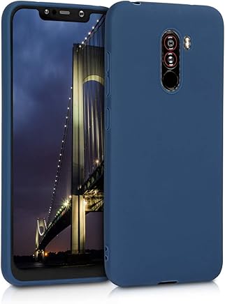 kwmobile Funda para Xiaomi Pocophone F1 - Carcasa para m?vil en [TPU Silicona] - Protector [Trasero] en [Azul Marino]