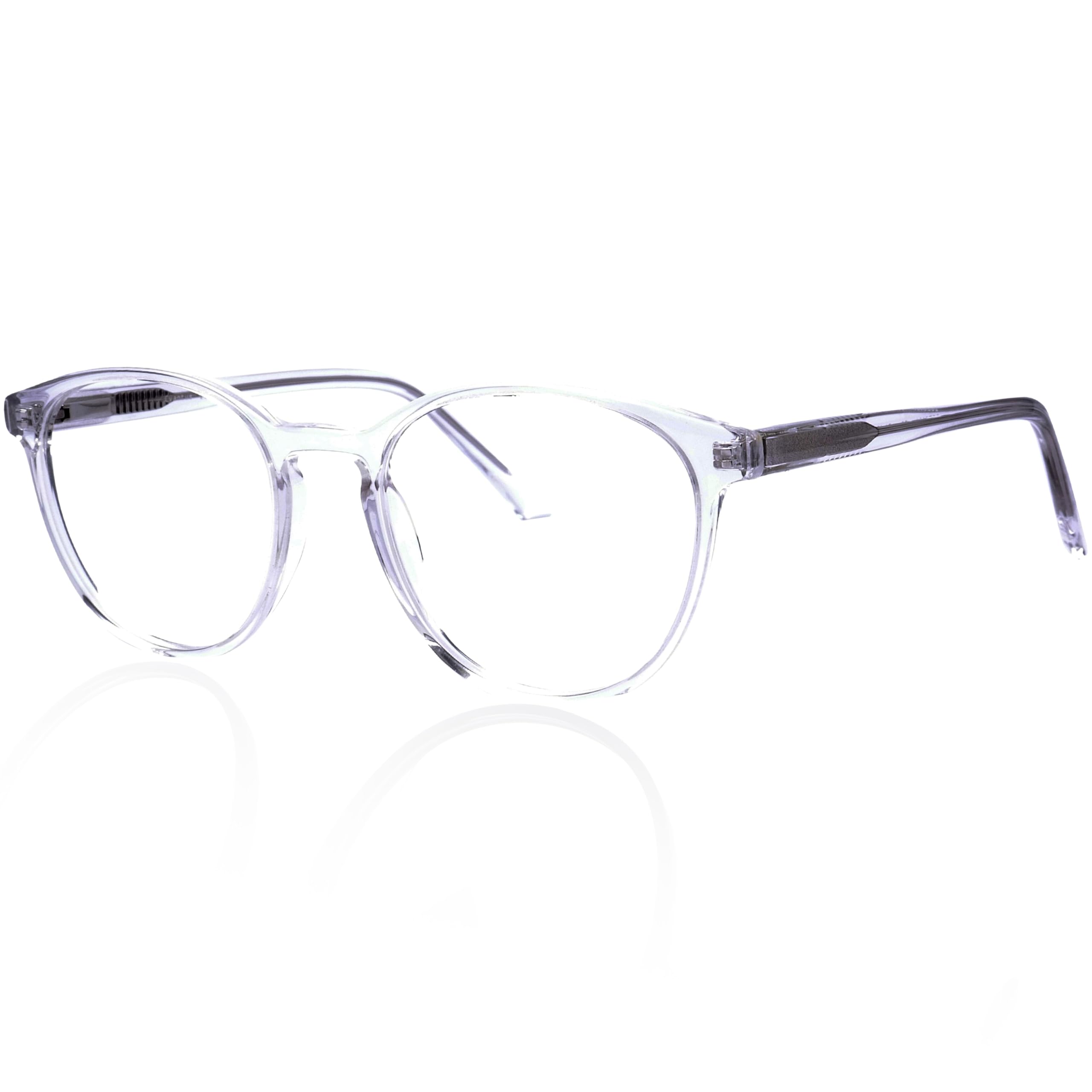 Cvantus Premium Blaulichtfilter Brille Herren & Damen | Blaulicht- & UV-Blocker, Antireflex, Antistatisch | Durchsichtig Blaulichtfilter Brille Rund | Verschreibungsqualität - Hergestellt von Optikern