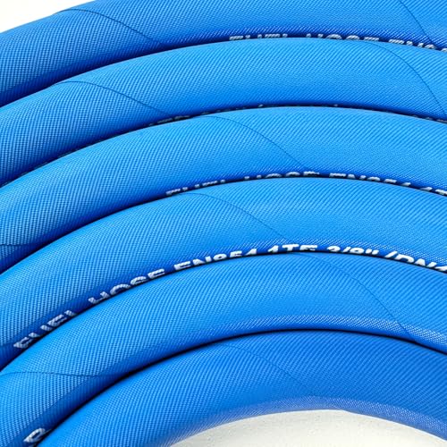 Image of 15FT Fuel Line Hose 5 /16 inch inch, 8mm High Pressure Hose 5AN,2.8Mpa 400PSI for Fuel Systems Engines Tube Hose Blue Multiple Size Options(Attached Hose Clamp)