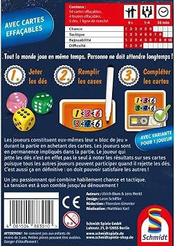 Schmidt Spiele 88301 Giving, Roll & Write, Dice Game
