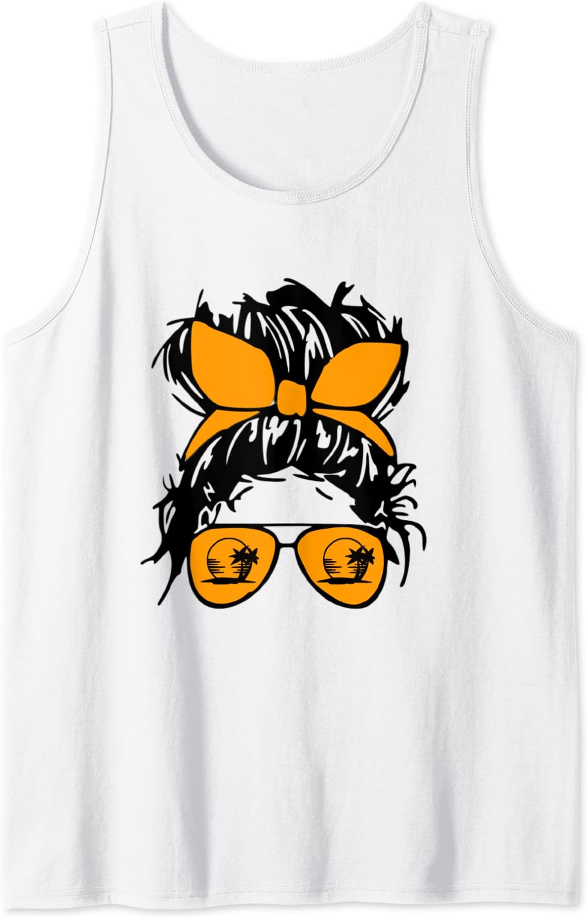 gildanMessy Bun Beach Tank Top