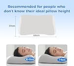 Jamdok Memory Foam Pillow, Dual Height Design with Removable Pillowcase, Soft and Cool Fabric, Neck Support Pillow for Side Back Stomach Sleepers