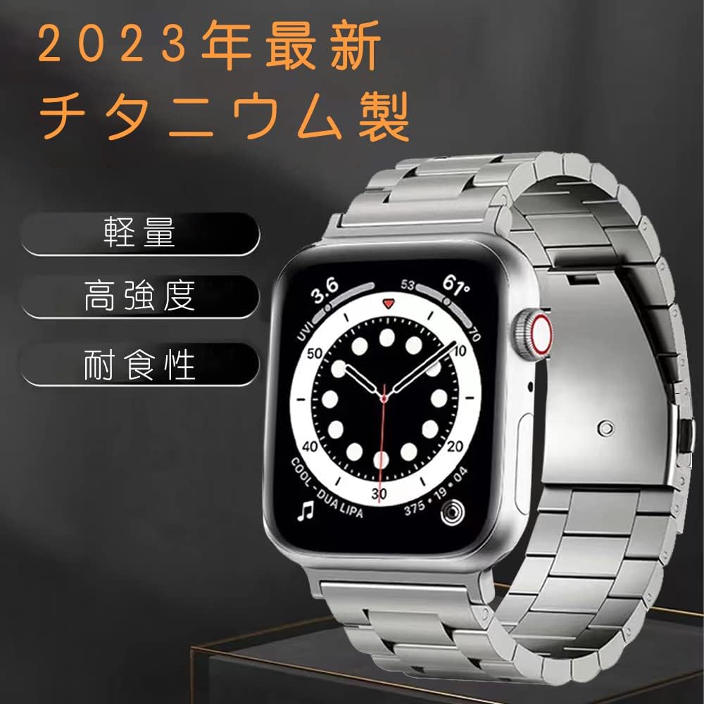純正スタンドセット。 Apple Watch チタニウム スポーツバンド