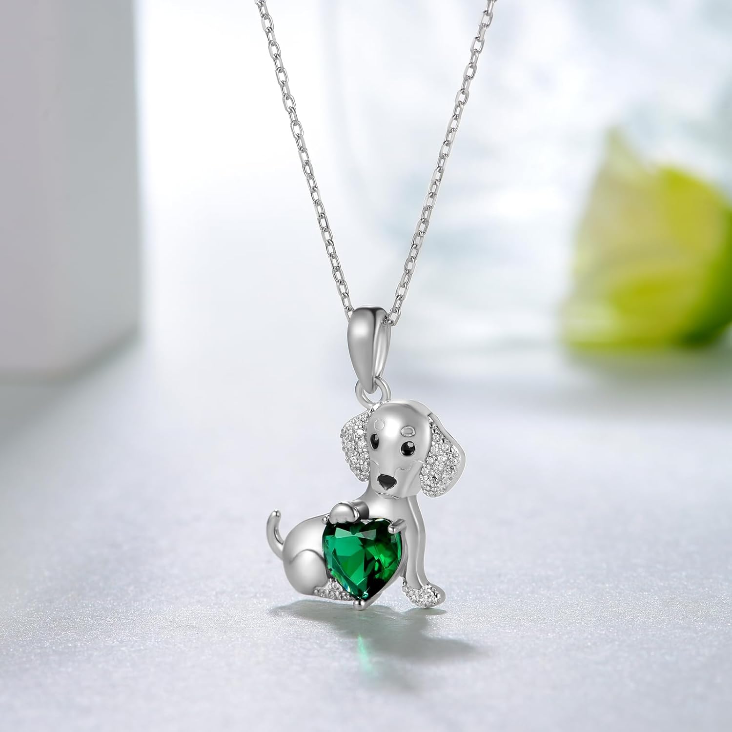 Dog Necklace Sterling Silver Yorkie/Pug/Dachshund Pendant Necklace Dog Jewelry for Women Men - Image 2