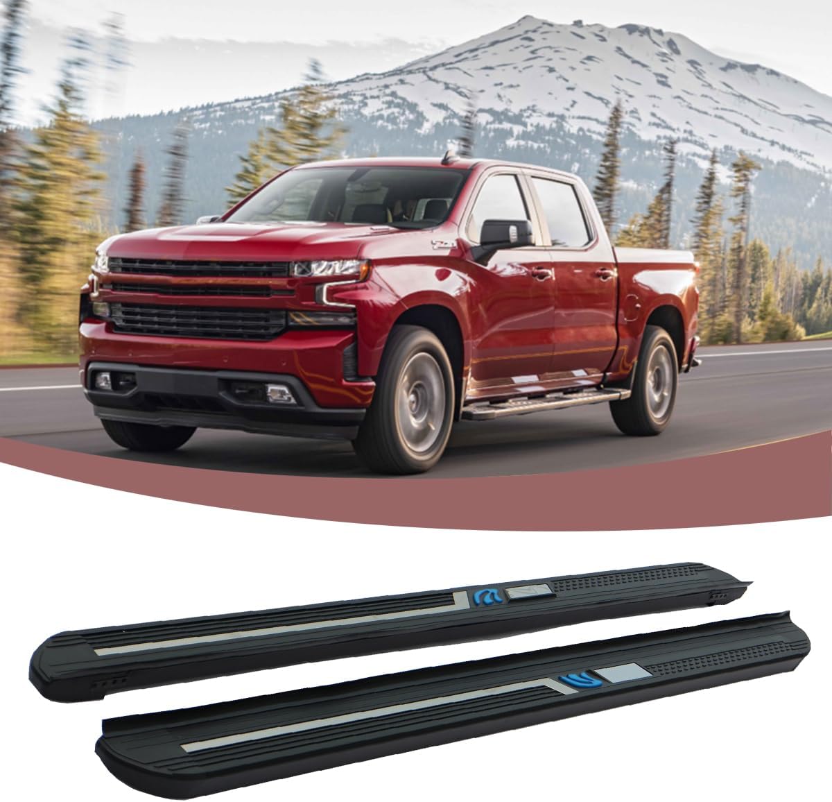 2PCS/Set Running Board fits for Chevrolet Colorado 2023-2025 Side Step Side Stairs with Mounted Brackets Hardwares