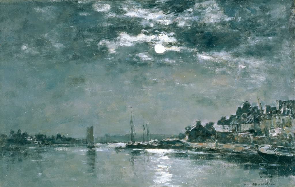Affiche toile paysage marin au clair de lune Eugène Boudin 60x90cm - 5