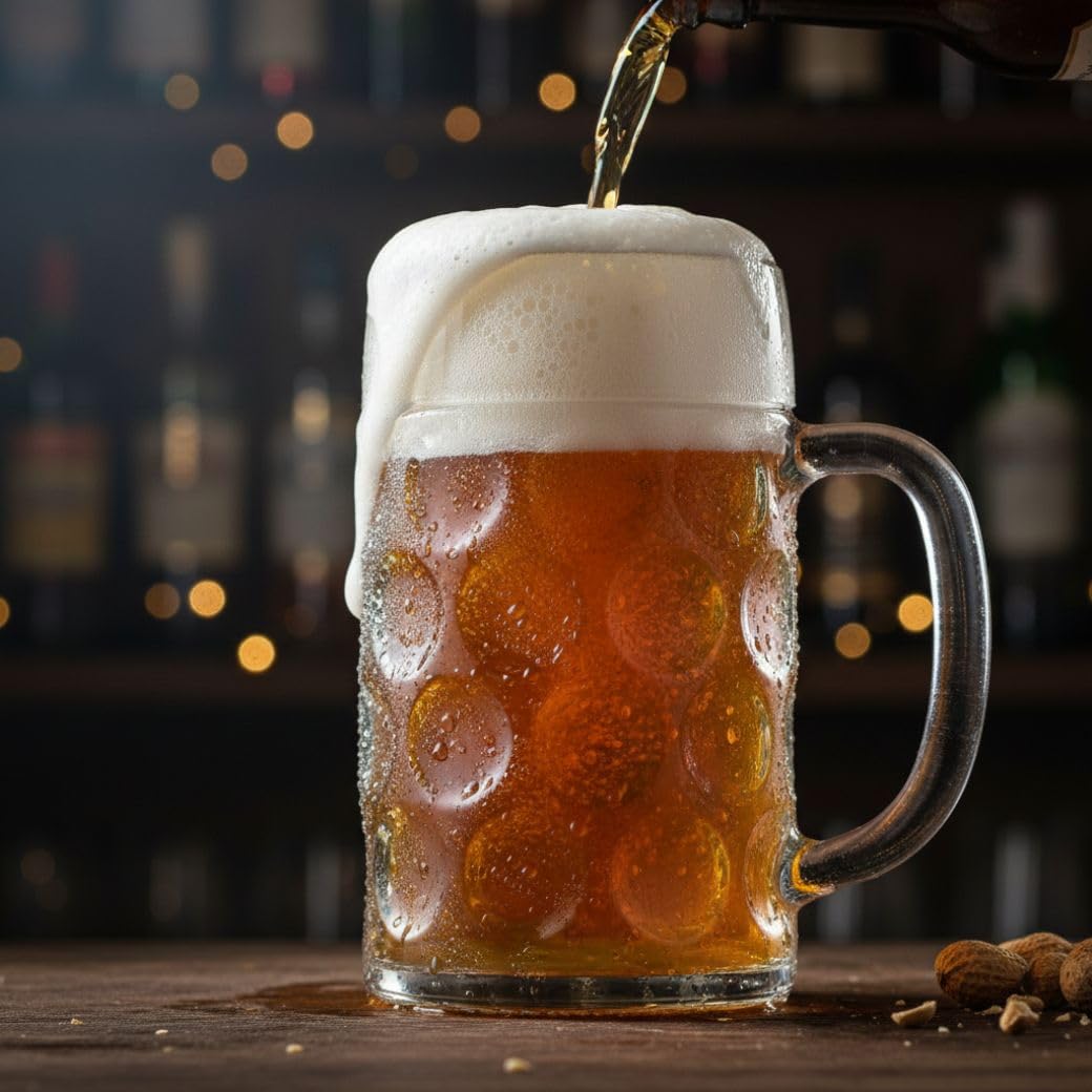 Bar Box Premium Crystal Clear Party Jumbo Glass Beer Mug Glass Beers Mugs Beverages with Handle | Your Home Bar Gift for Men Dad Brother Husband Son Boyfriend Friends Birthday & Anniversary (1000ml) 2