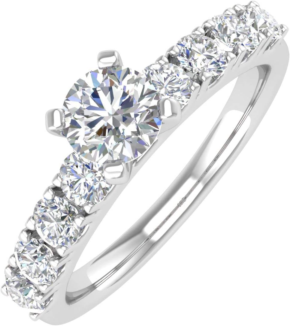 14K Solid Gold Diamond Engagement Ring Band (0.70 Carat)