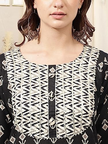 Image of MIRCHI FASHION Pure Cotton Straight Kurta Set for Women with Pant | Printed Kurta Pant Set | Ethnic Office Wear Kurta Set with Trouser