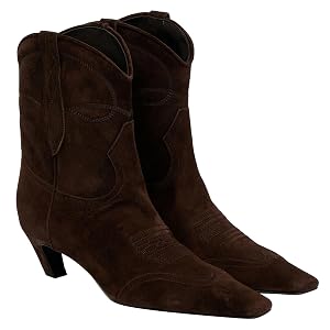 Western Cowboy Boots for Women Kitten Heel Square Toe Riding Cowgirl Booties Mid Calf Classic Embroidered Boots Casual