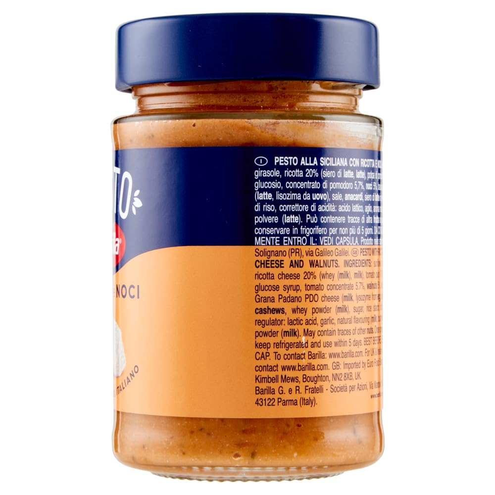 Italian Gourmet Pesto Ricotta e Noci, Pastasauce cremig 12 x 190g