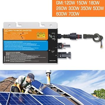 Solar Grid Tie Micro/Inverter MPPT/Pure Sine Wave Power Converter DC 10.8-60V To AC 220V Output Voltage Range 180V-280V Natural Convection Cooling System 120W-700W(PVGS-120)