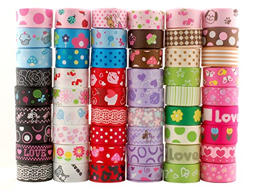 Summer-Ray 108 Yards 5/8" Printed Grosgrain Ribbon Value Pack #TOP4