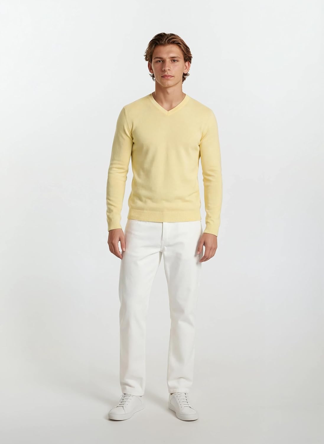 X RAY Mens V Neck Sweater, Basic Slim Fit Pullover, V-Neck Dress Sweater for Men Fall Winter (Available in Big & Tall) - Image 2