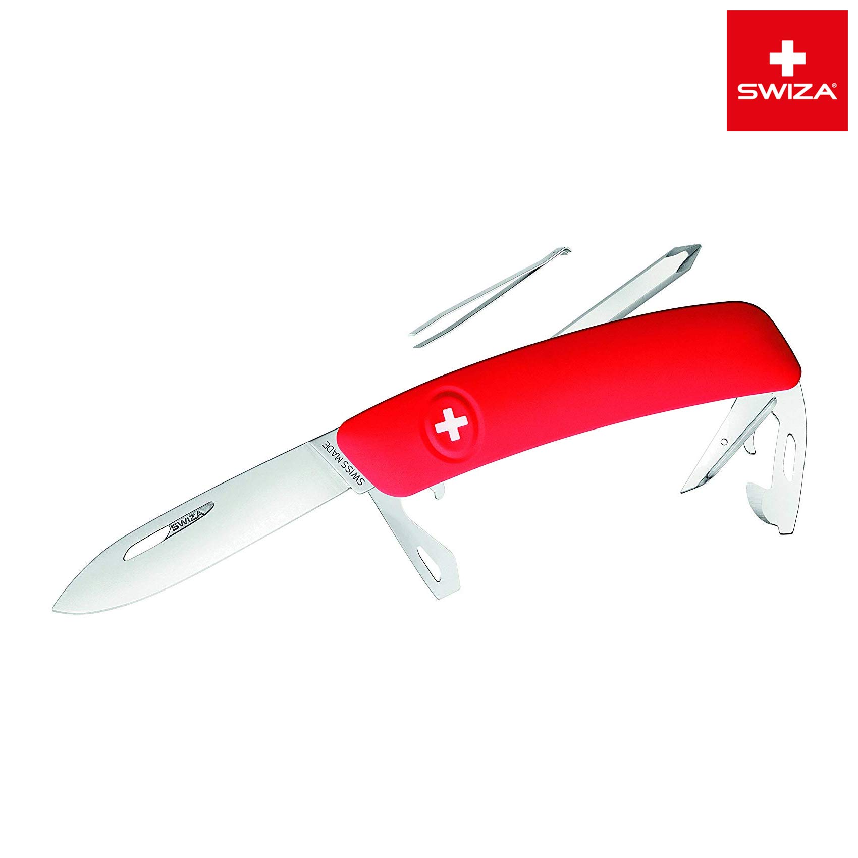 SWIZA Multifonctions D04r Couteau suisse, rouge, 16.8 EU