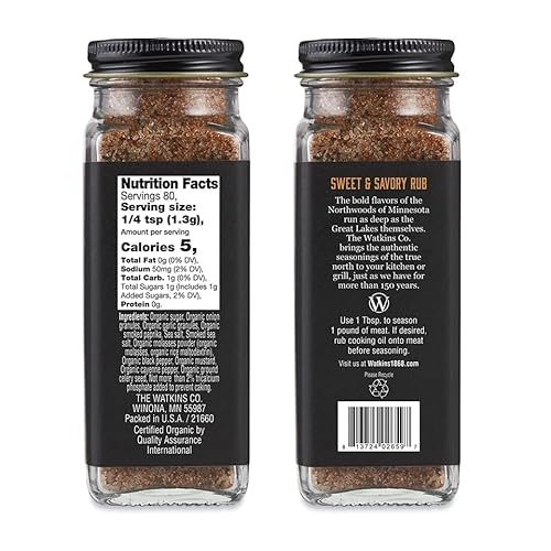 Watkins Organic Grilling Sweet And Savory Rub, Non-Gmo, Kosher thumb #1