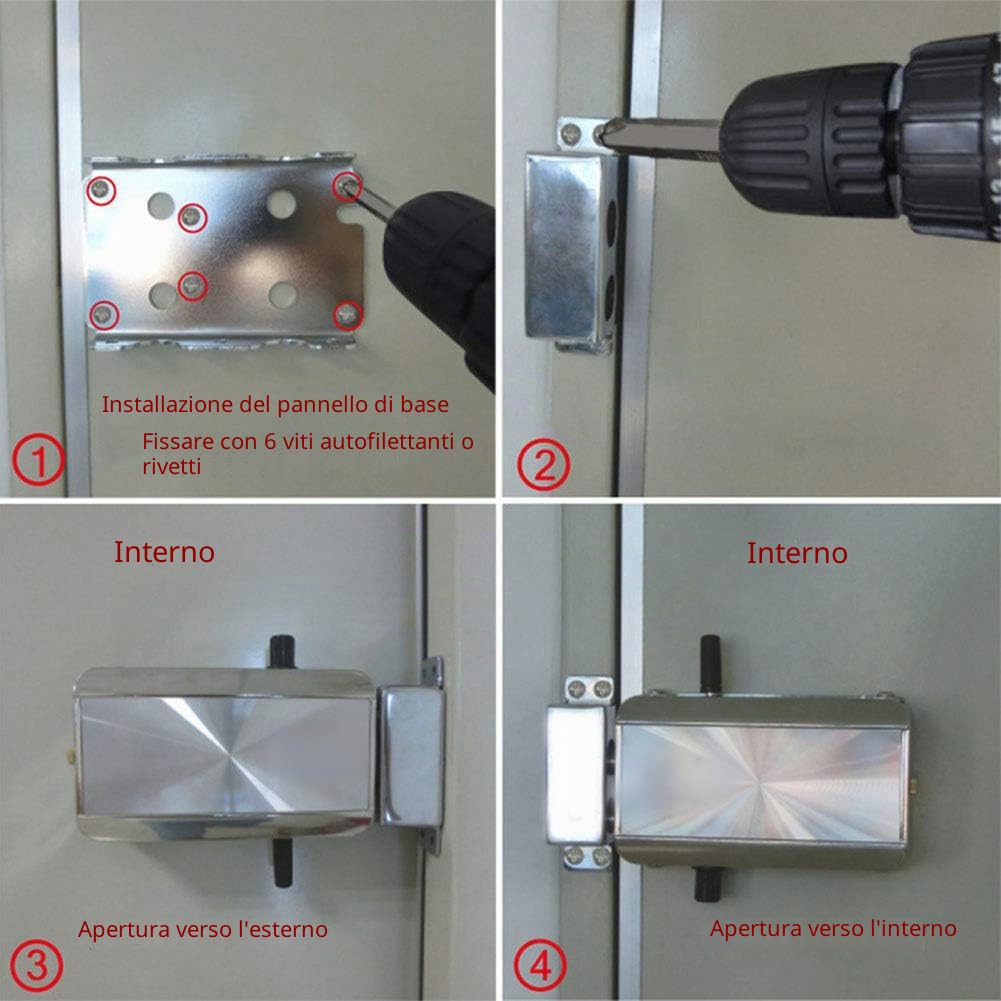 Serratura elettronica, buco della serratura invisibile Telecomando intelligente Chiusura automatica Antifurto Telefono cellulare APP Sblocco remoto con 4 telecomandi per la sicurezza domestica