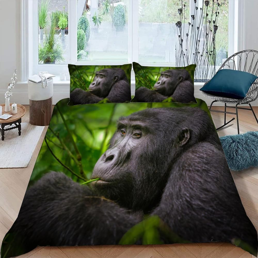 Housse couette 2 personnes orang-outan extra douce pour un sommeil réparateur