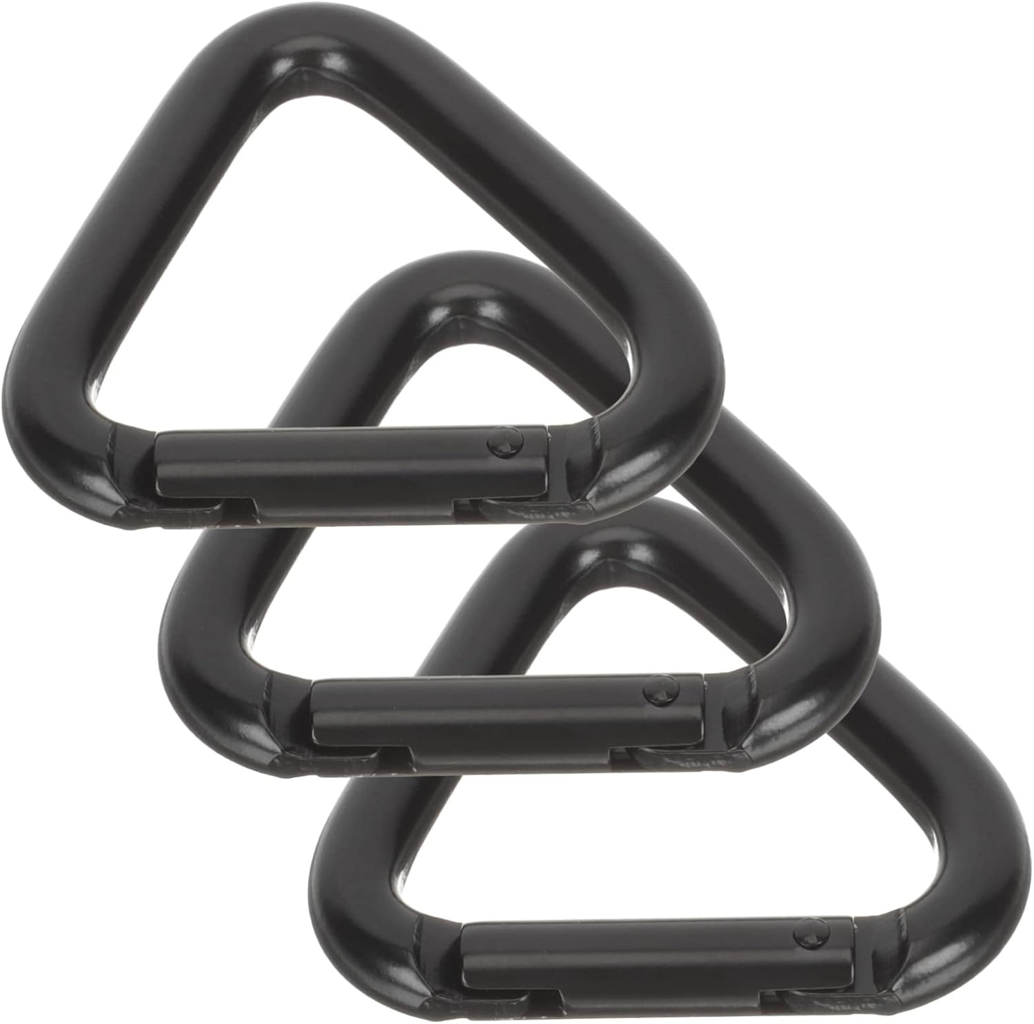CLISPEED 3pcs Triangle Carabiner Climbing Carabiner Outdoor