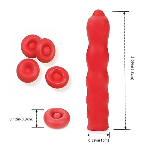 Miniatura 2 de GEMLORD 40 tapas de sellado para tubos de calafateo para sellar y preservar el tubo de calafateo abierto, rojo