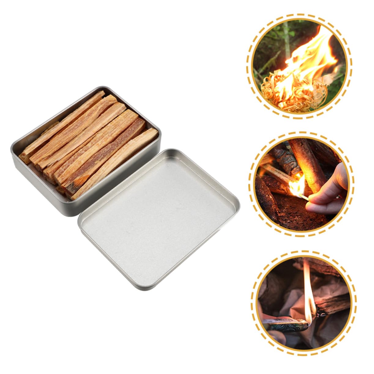 Allume-feu en Bois de Camping 1 Set pour Extérieur