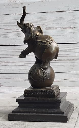 Miniatura 3 de Estatua de elefante de bronce magnífica escultura arte africano firmado Bugatti estatuas decorativas acuerdo por Bronze Corner