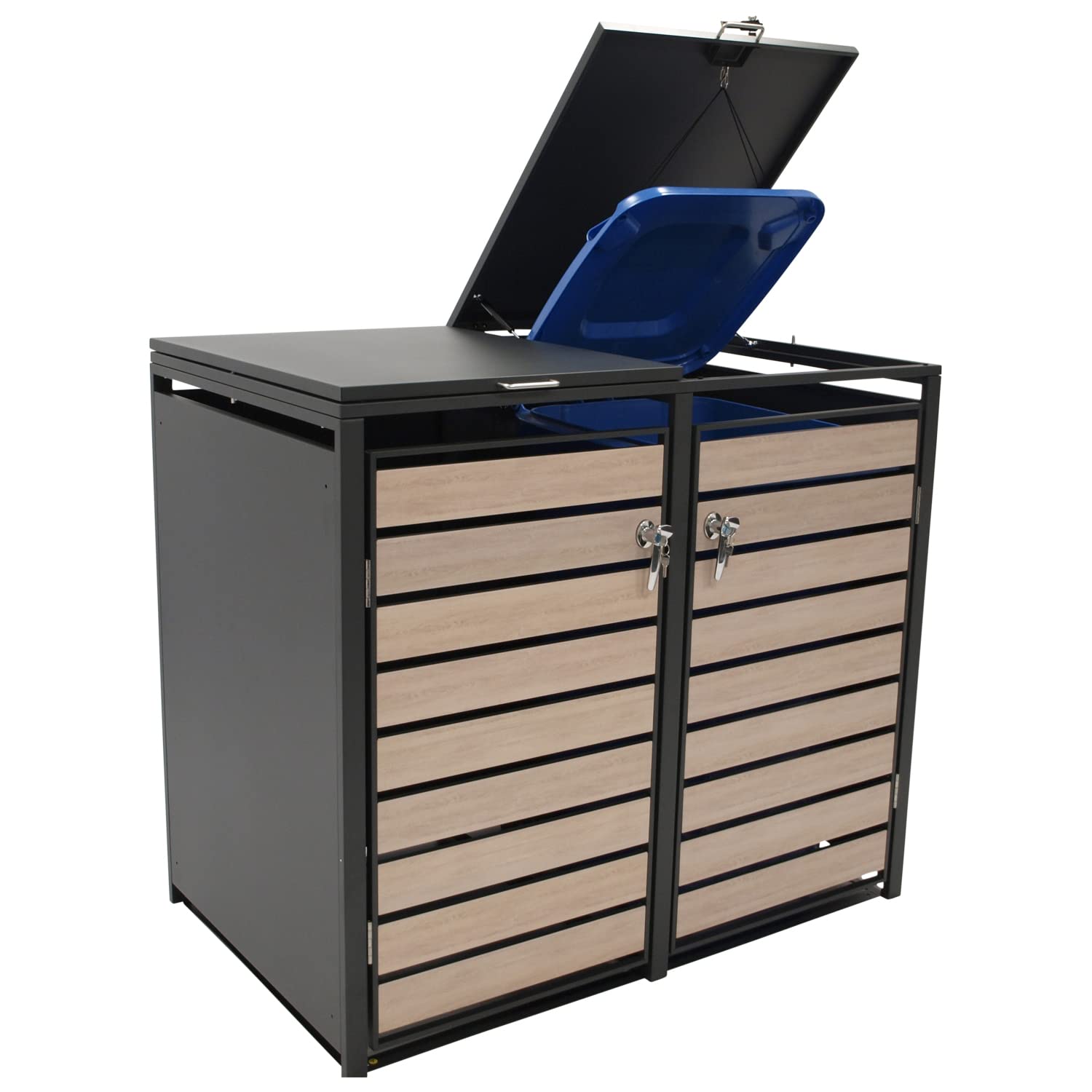 DEGAMO Mülltonnenbox 2-er Berlin für 2X 120 und 240 Liter Tonnen