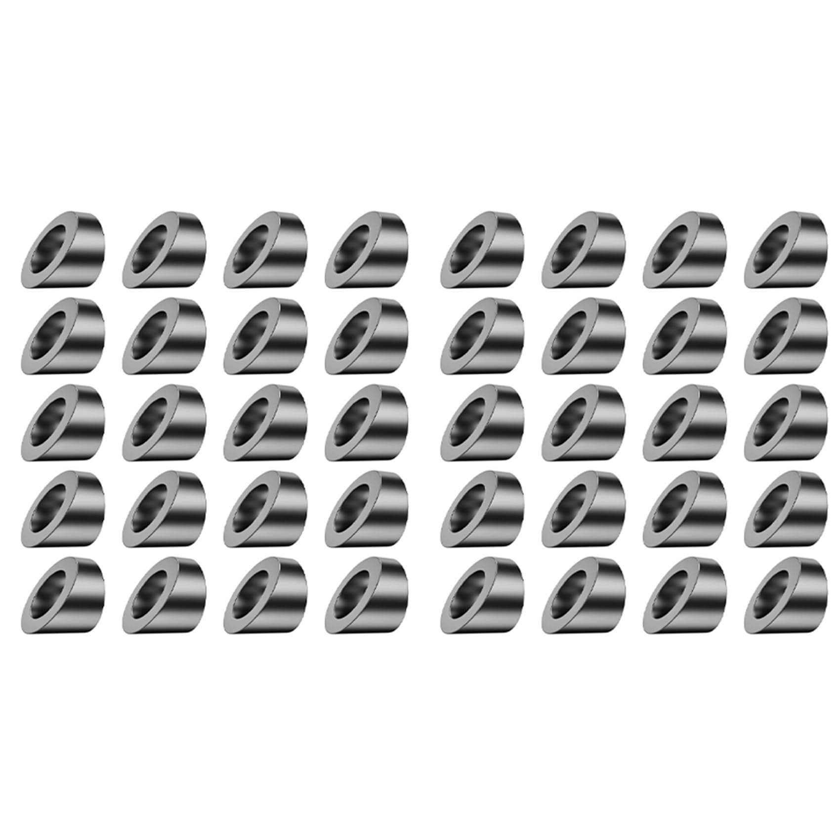 Jnchdghwa As Shown 40 Pack 5/16Inch Id Black Angle Washers For Cable Railing Posts, For 1/8Inch, 3/16Inch Cable Railing Hardware