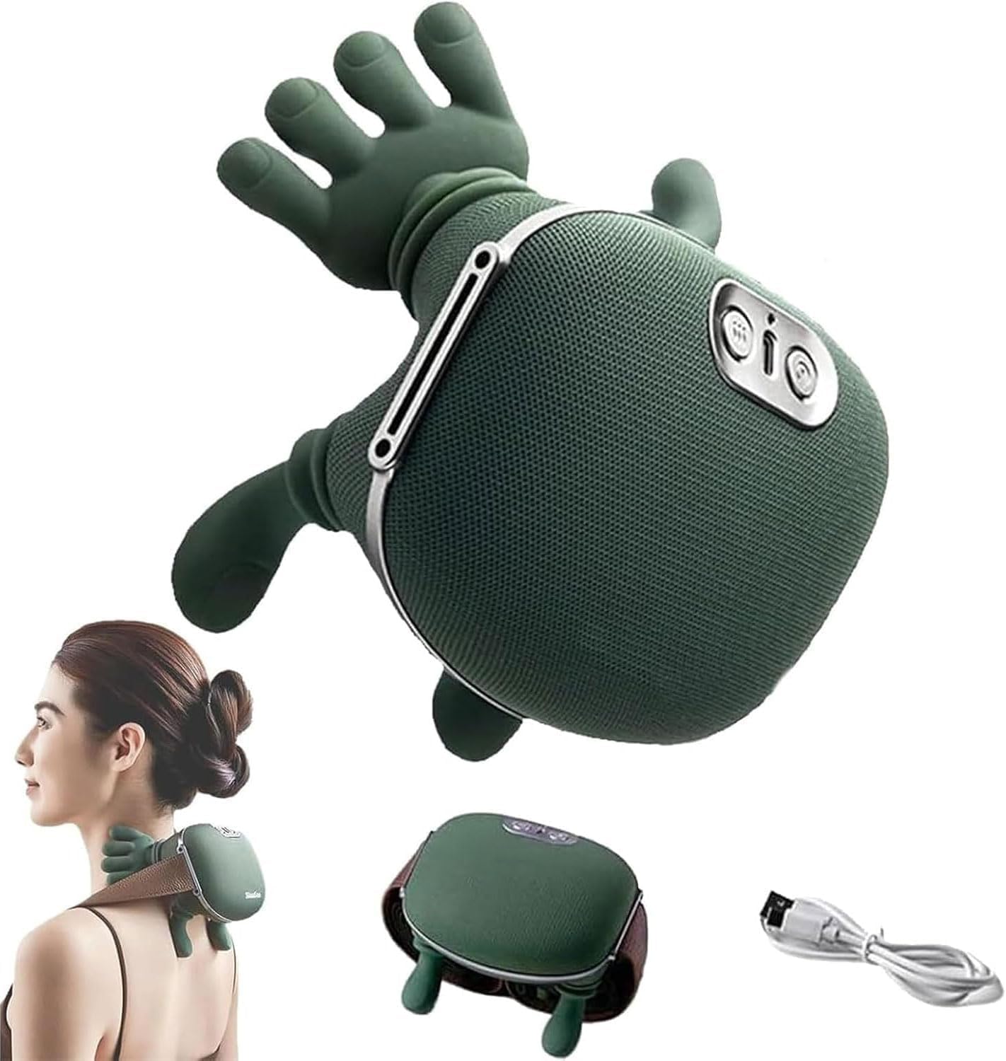 Massager, 4D Neck Massager, Heating Neck, USB Shoulder Massager, 3 Massage Settings & 2 Heat Levels, For Home, Office, Travel, Relax Muscles, Relieve Fatigue