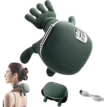 4D Neck Massager Neck Heater USB Shoulder Massager 3 Massage Settings & 2 Heat Settings for Home Office Travel Relax Muscles Relieve Tiredness