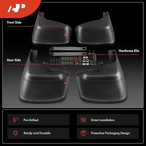 Miniatura 3 de A-Premium Juego de 4 guardabarros con kit de herramientas compatibles con Ford F-250 F-350 F-450 F-550 Super Duty, 1999-2010, Pickup, (sin