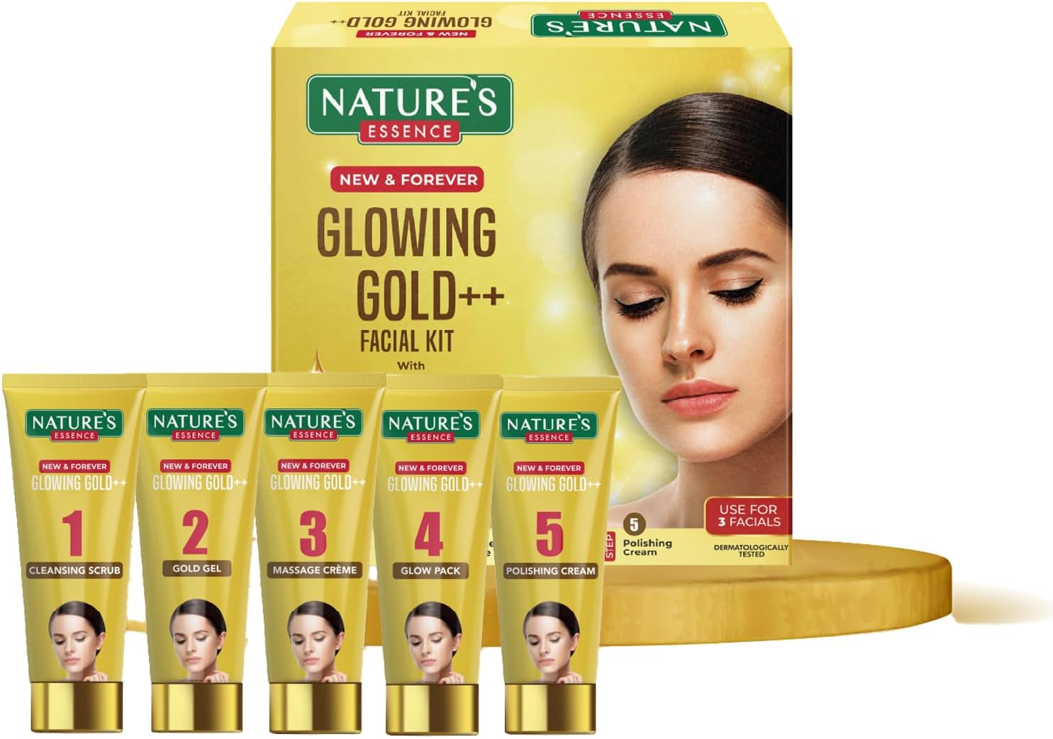 Glowing Gold Facial Kit (60Grams+15ML)