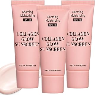 Protector solar facial de colágeno SPF 50, pr...