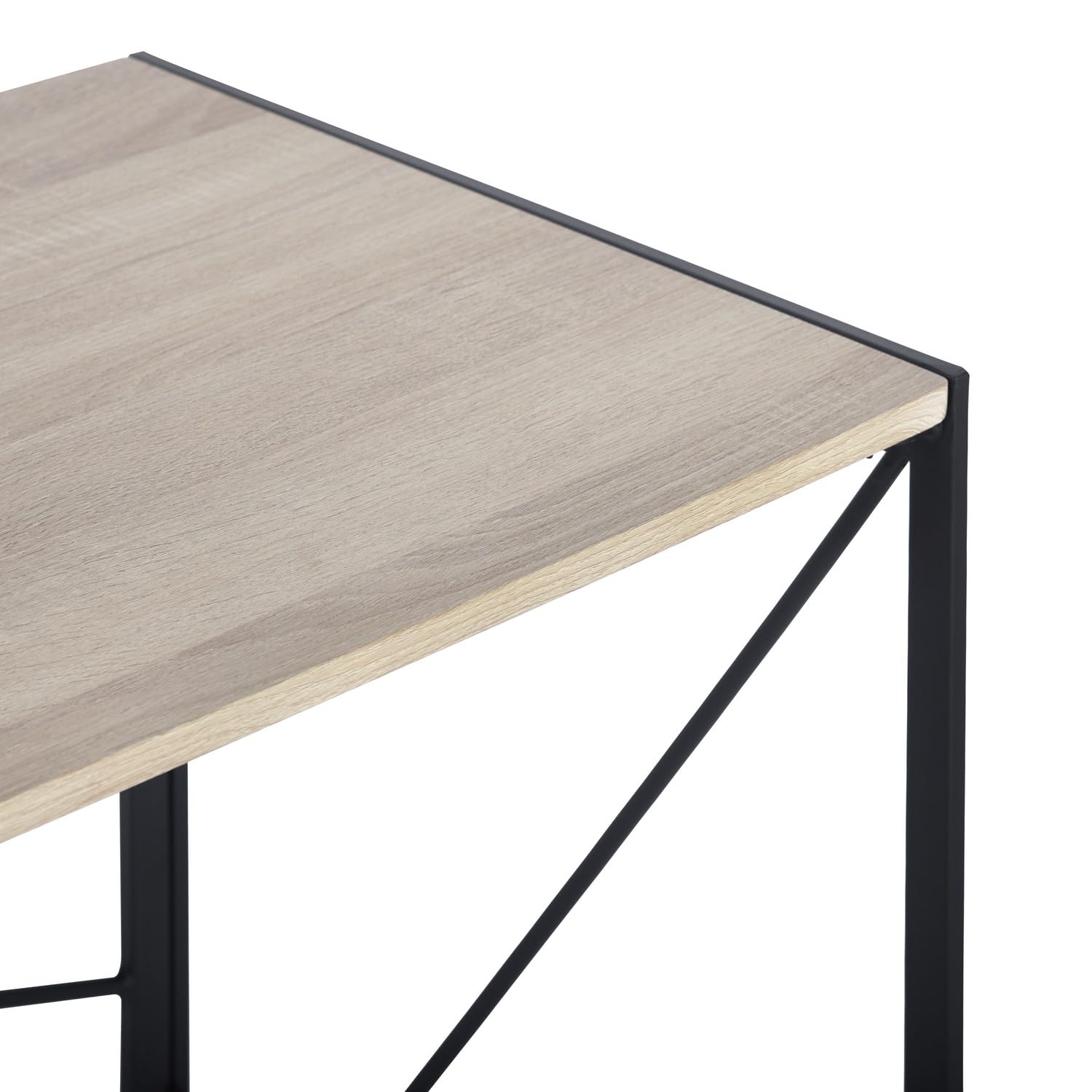 FurnitureR Tables pour Formation, Desk D'étude Polyvalentes pour Ecoles, Table Pliante Efficace, Cadre en MDF et Métal, Pas de Montage Nécessaire, 100 x 50 x 75cm, Oak