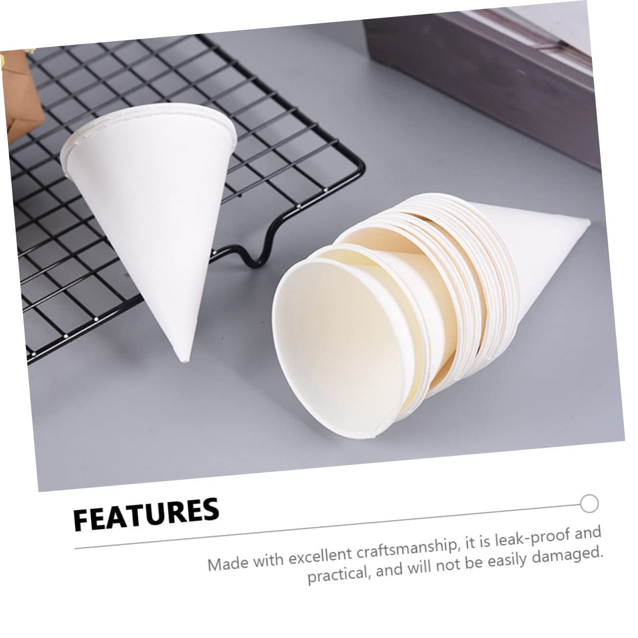 400pezzi Bicchieri Di Carta Usa e Getta Forma Di Cono Per Bevande Per Aeroporti e Pasticcerie Leggeri e Pratici Design Unico Resistente e Versatile