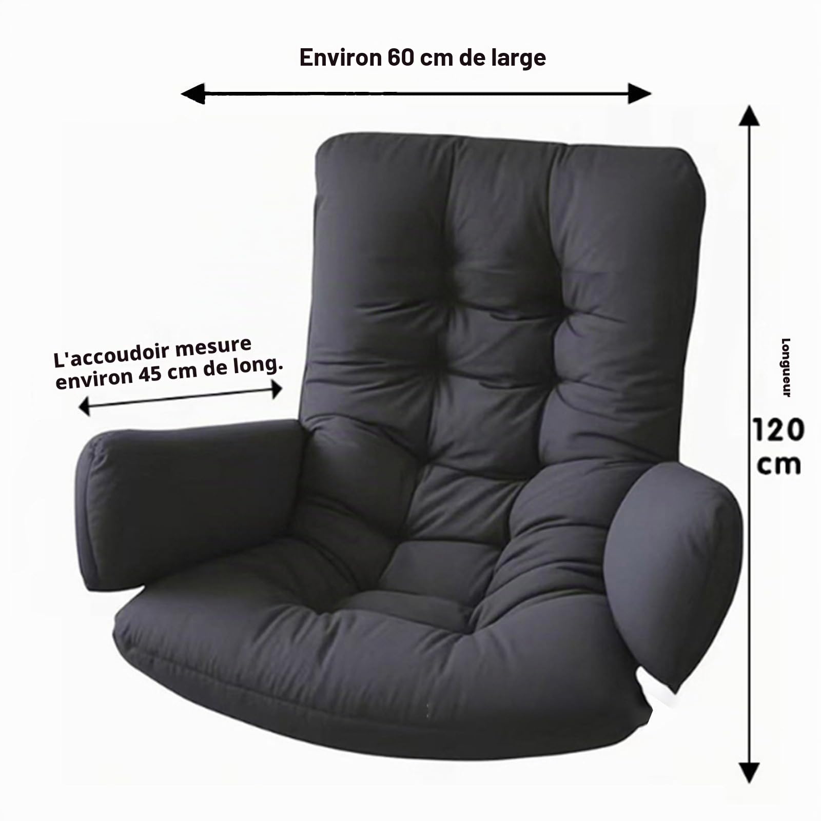 Coussin Fauteuil Suspendu, Coussin de Jardin, Coussin de Remplacement pour Chaise D'oeuf Suspendue Intérieur et Extérieur, Coussin Balancelle, pour Terrasse, Jardin