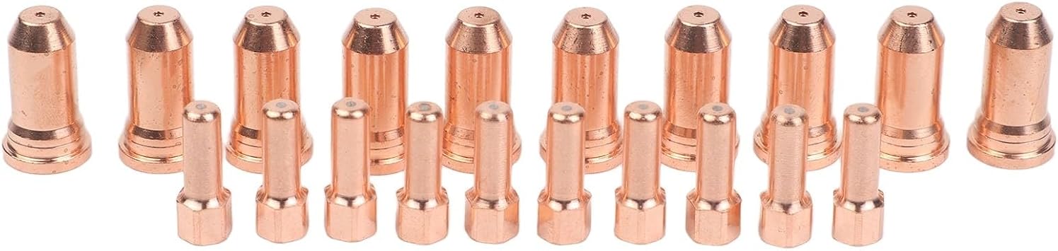 20Pcs Plasma Cutter Consumables Kit with 1.4mm Electrode Nozzle Tips for PT100 IPT-100 Cutting Torch Replacement Parts Compatible MT52556 MT51248