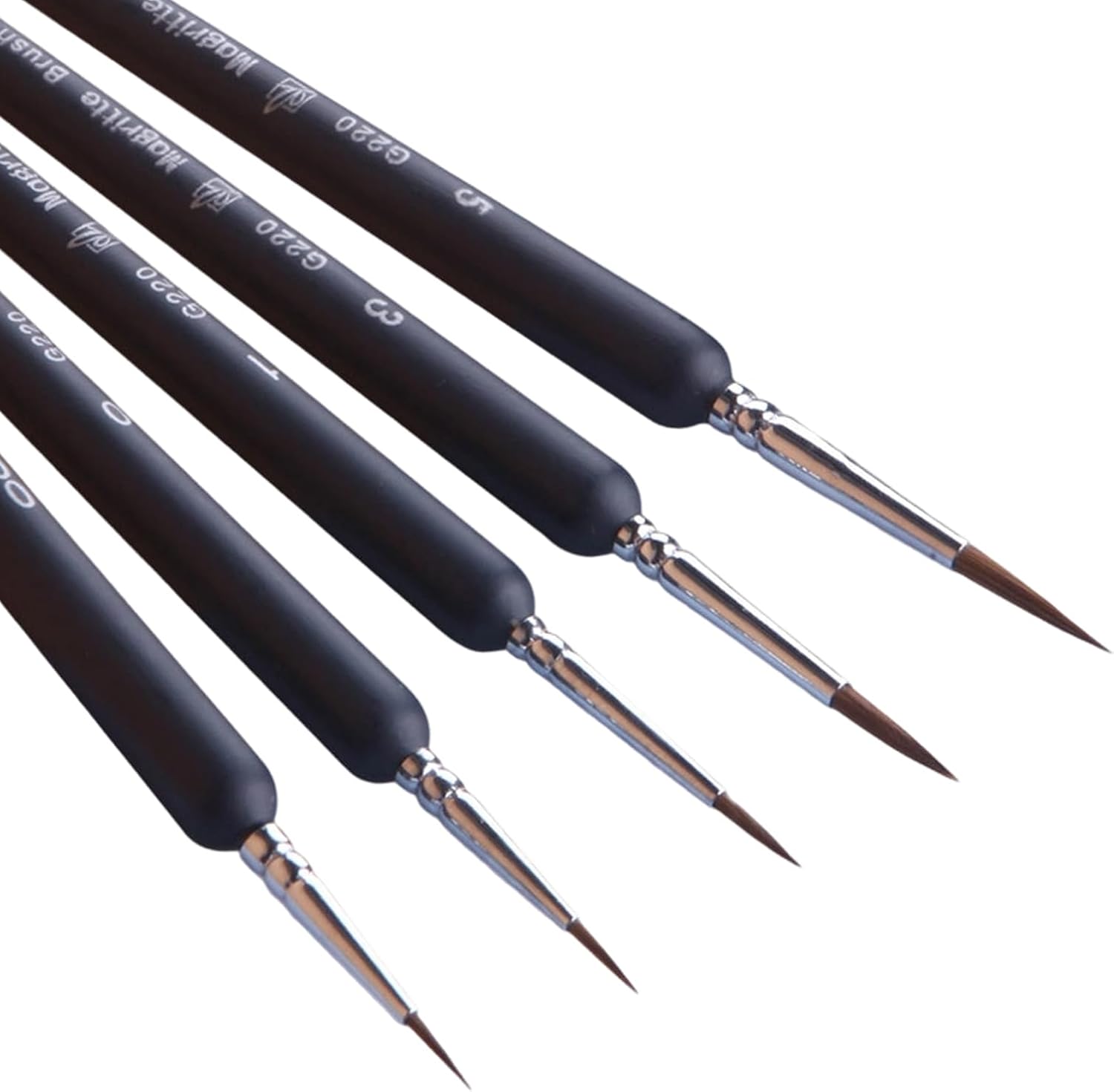 Detail Paint Brush Set 5/10Pcs Wood Handle Miniature Brush for Fine Detailing and Acrylic Watercolor Oil Face Painting Miniature Paint Brushes