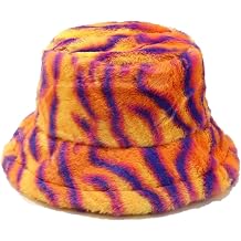Quanhaigou Winter Faux Fur Bucket Hat,Fuzzy Warm Hat for Women Men, Fluffy Fisherman Cap