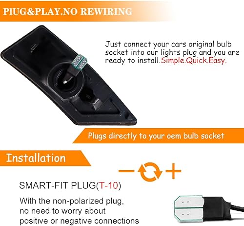 Miniatura 5 de Tonsya Blanco LED para 2019 2020 2021 Ford Ranger Lariat XLT XL guardabarros led delantero parachoques marcador luces de estacionamiento