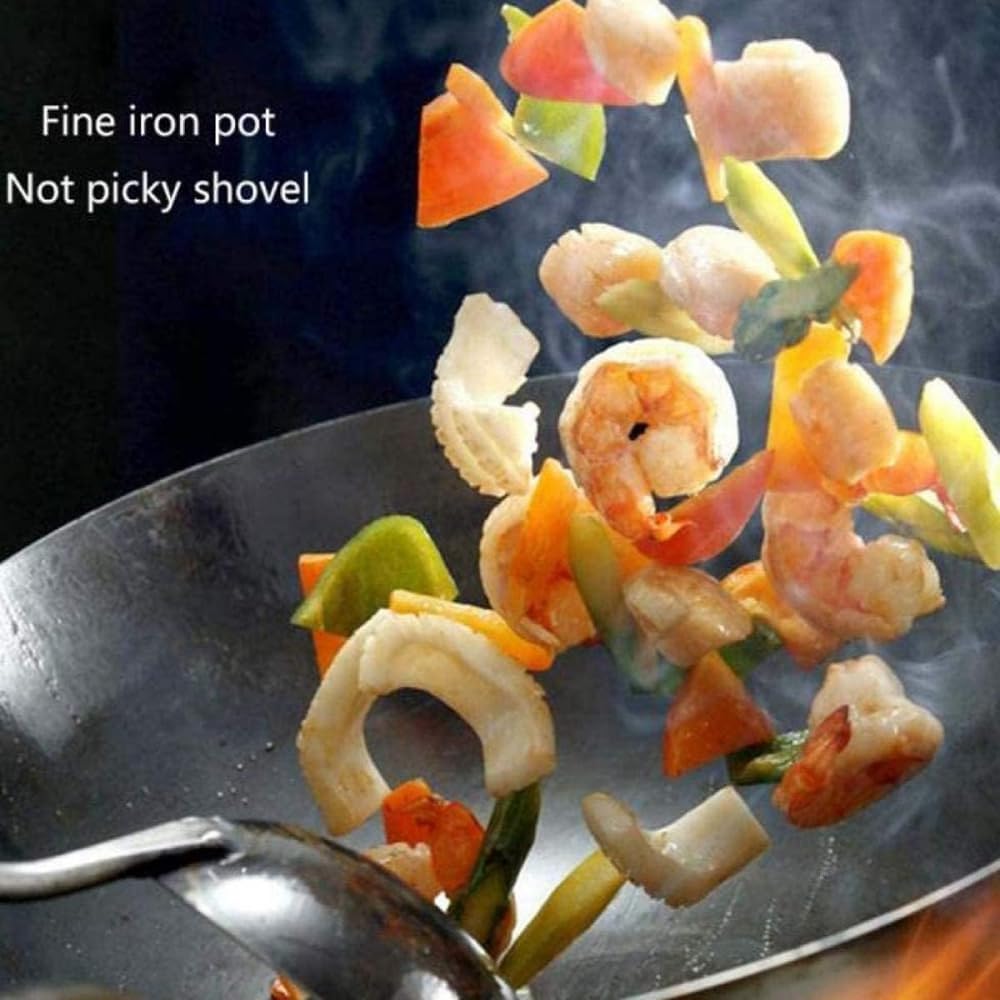 TEMKIN Wok Pan Stainless Steel Outdoor Wok Pan Woks and Stir Fry Pans Nonstick No Stir Fry Pan Only for Gas Stove Various Sizes (Size : 50cm)