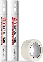 cocomfix Marcador de tinta branco para sapato (pacote com 2)